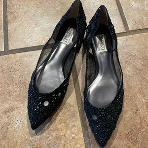 Badgley Mischka Flats in Black (Womens Size 9) Never Worn, Perfect Condition
